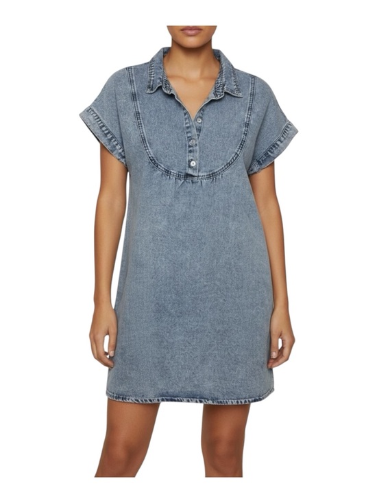 Luvamia Dresses & Skirts - Luvamia Sz S Acid Washed Blue Denim Tunic Shirt Dress | GUC